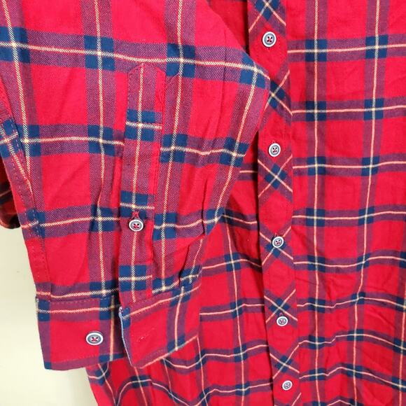 Heritage Red Plaid Flannel Slim Fit Button Down Size XL - Picture 4 of 11